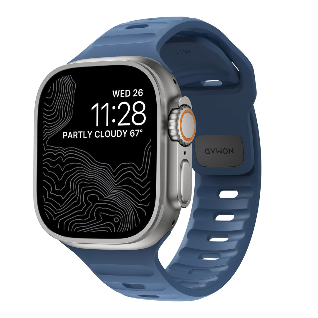 Nomad - Sport Band Waterproof - Bracelet silicone Apple Watch - Naval Blue 46 / 49 mm