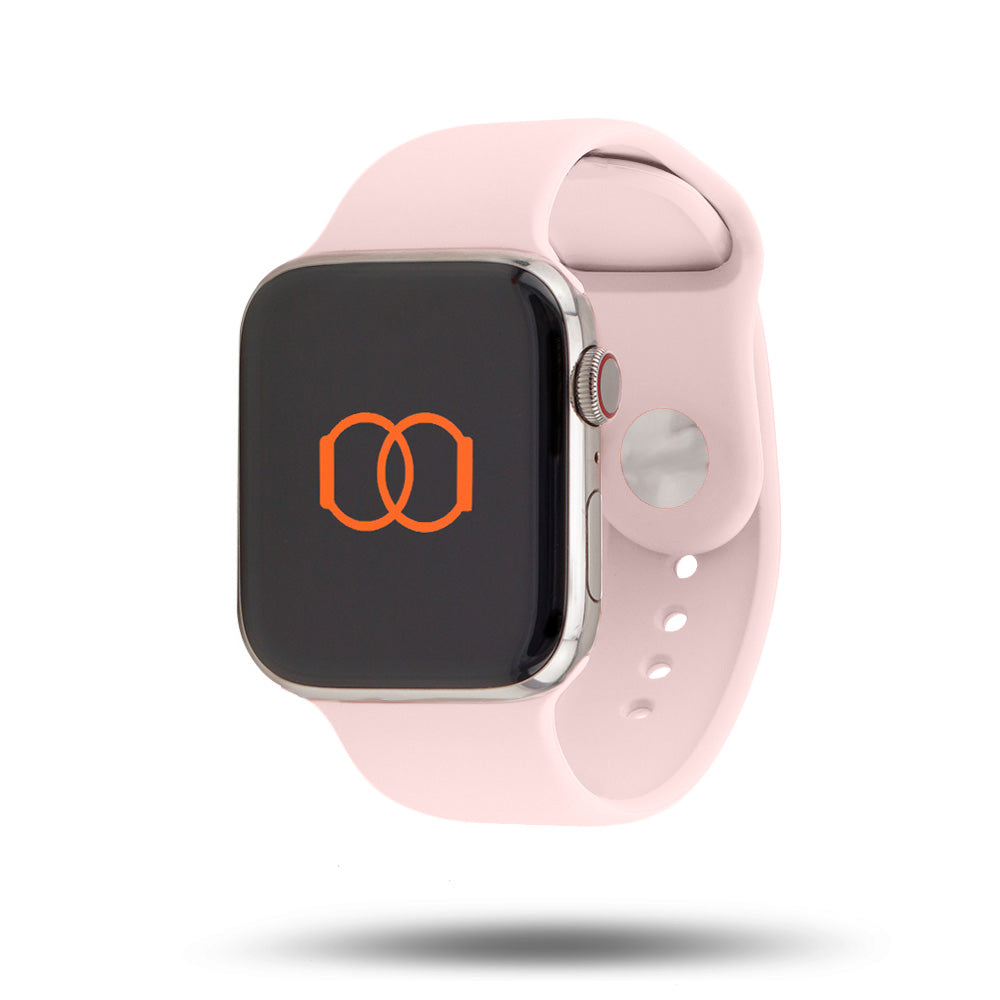 Bracelet Sport Apple Watch - 100% fluoroélastomère - Rose pâle 46 / 49 mm