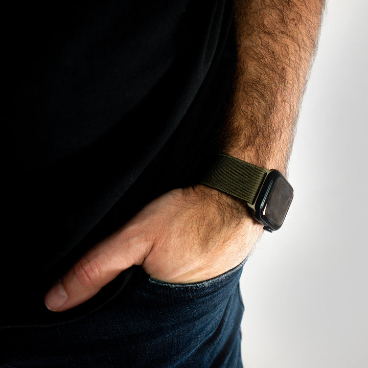 Boucle Essentielle Kaki - Boucle noire - 46 / 49 mm