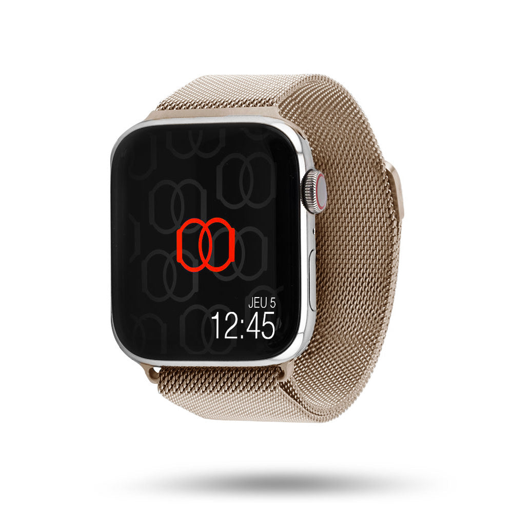 Bracelet Apple Watch milanais acier inoxydable - Or Series 10 42 mm