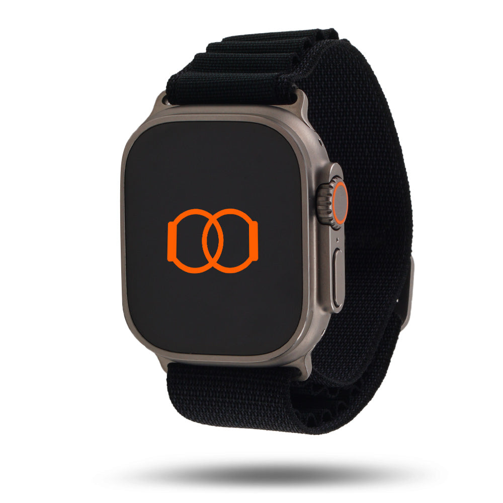 Boucle Alpine - Bracelet Apple Watch aventure - Noir 46 / 49 mm Adaptateurs Apple Watch Naturel
