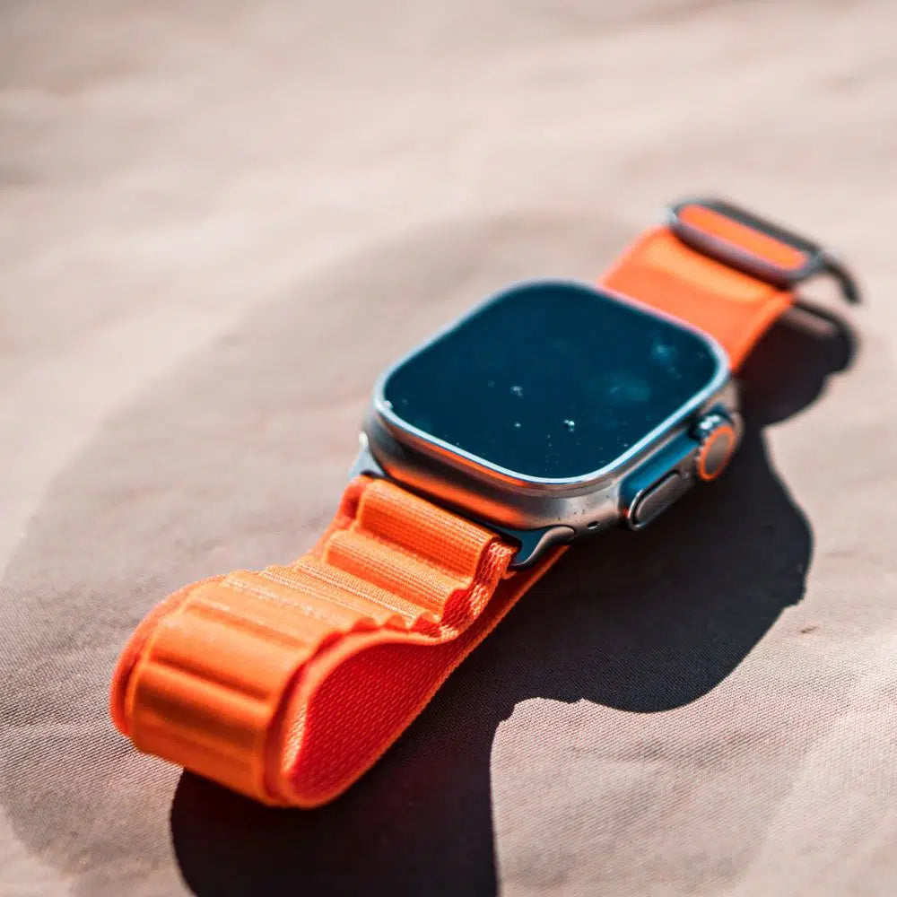 Boucle Alpine - Bracelet Apple Watch aventure - Orange 46 / 49 mm Adaptateurs Apple Watch Naturel