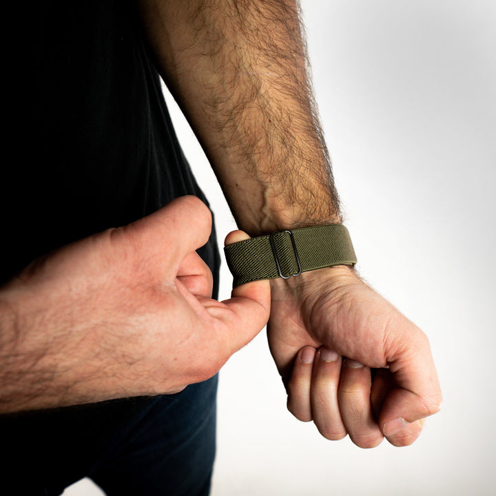 Boucle Essentielle Kaki - Boucle noire - 46 / 49 mm