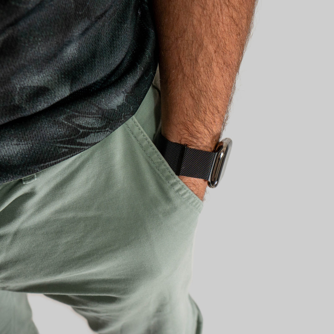 Bracelet Apple Watch à maille milanaise - Noir 42 mm