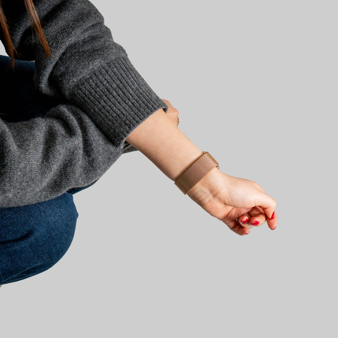 Bracelet Apple Watch à maille milanaise - Or 42 mm