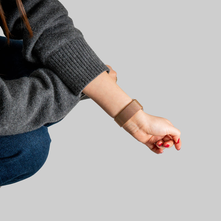 Bracelet Apple Watch à maille milanaise - Or 42 mm