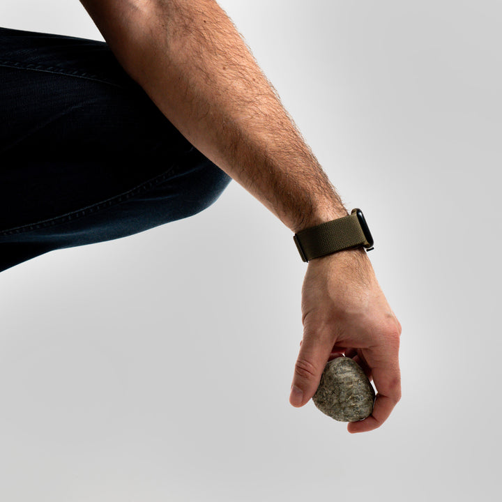 Boucle Essentielle Kaki - Boucle noire - 46 / 49 mm