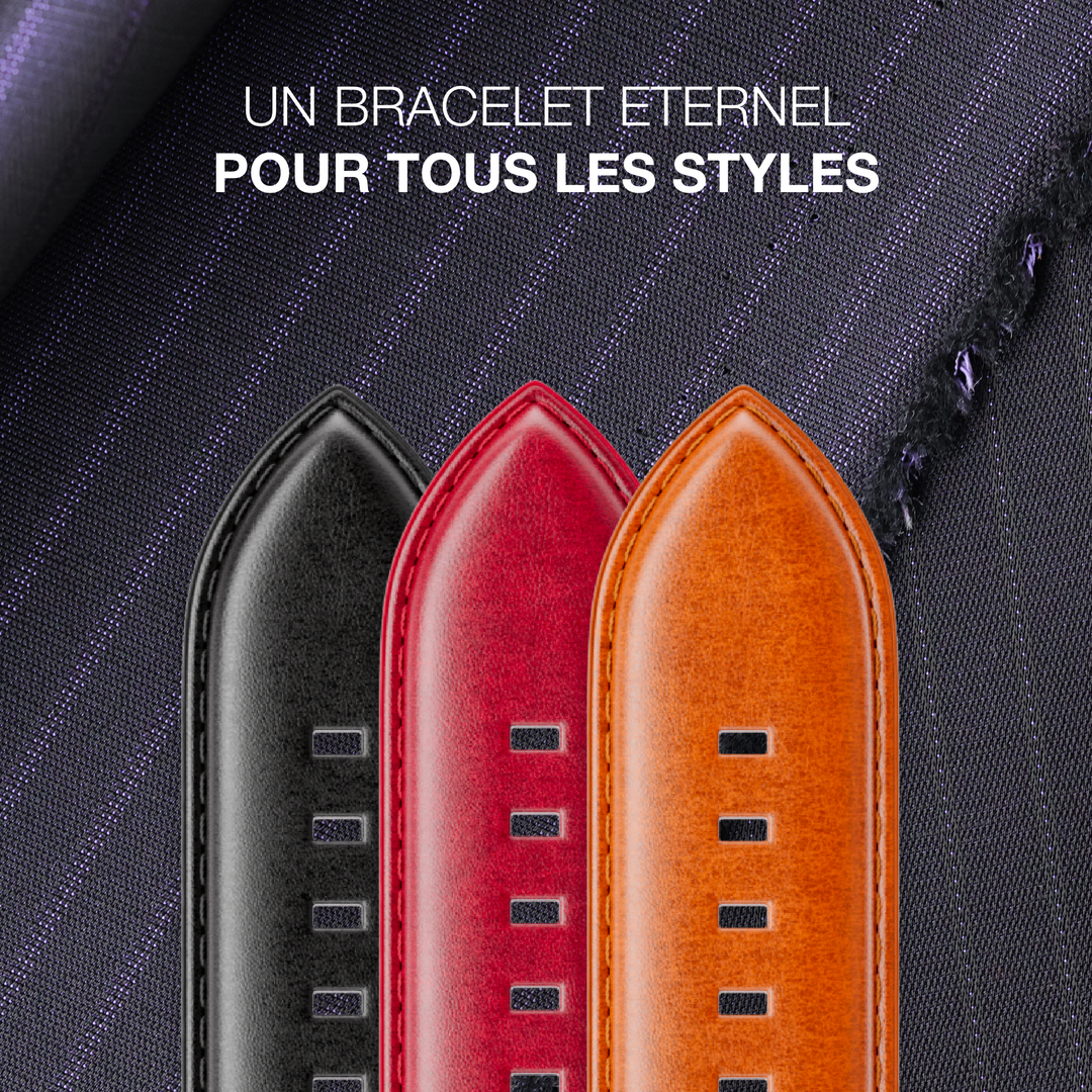 Richelieu - Bracelet Apple Watch noir 46 / 49 mm