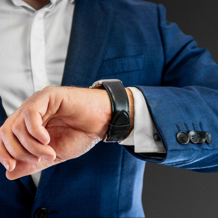 Richelieu - Bracelet Apple Watch noir 46 / 49 mm