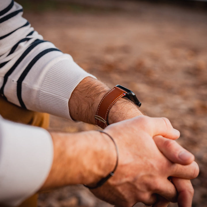 Simple Tour Édition Héritage - Cuir de veau Baranil Gold 42 mm