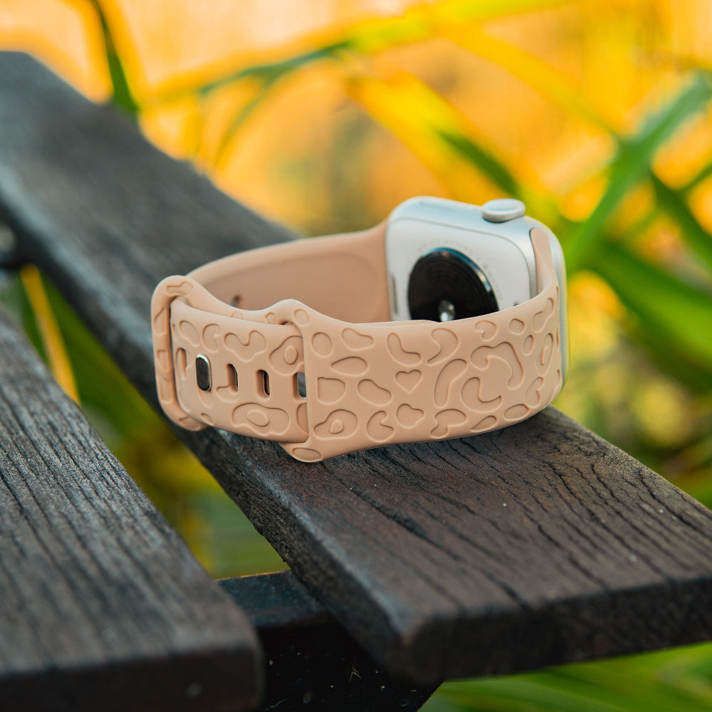 Jungle Pop - Bracelet Apple Watch gravé - Beige 42 mm