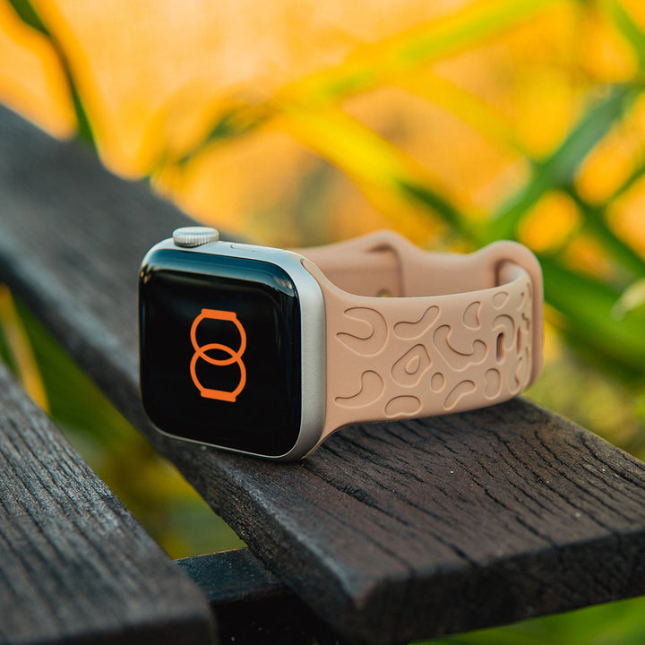 Jungle Pop - Bracelet Apple Watch gravé - Beige 42 mm