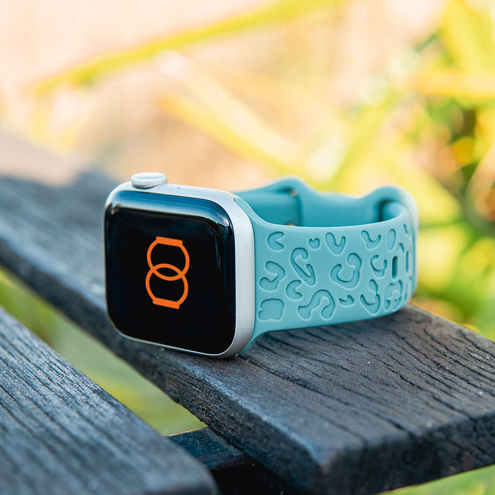 Jungle Pop - Bracelet Apple Watch gravé - Bleu cactus 42 mm