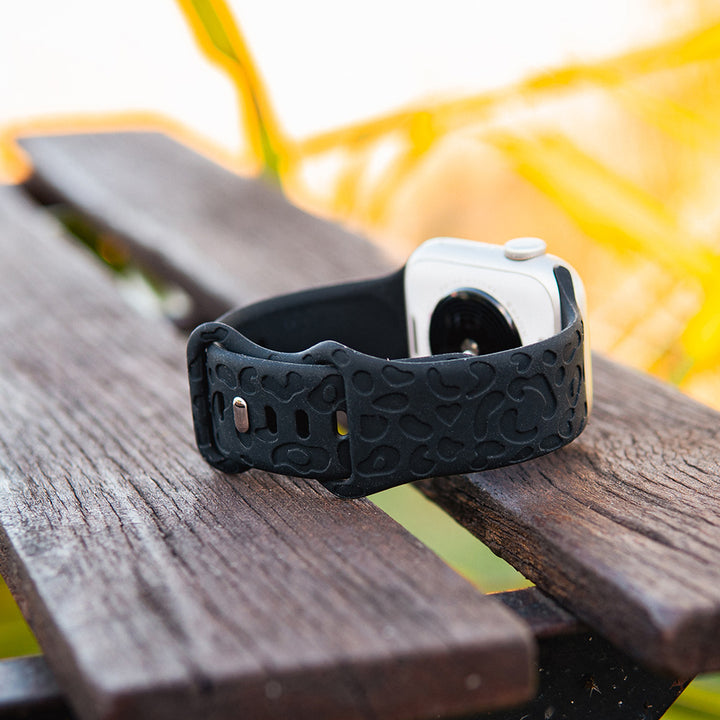 Jungle Pop - Bracelet Apple Watch gravé - Noir 42 mm