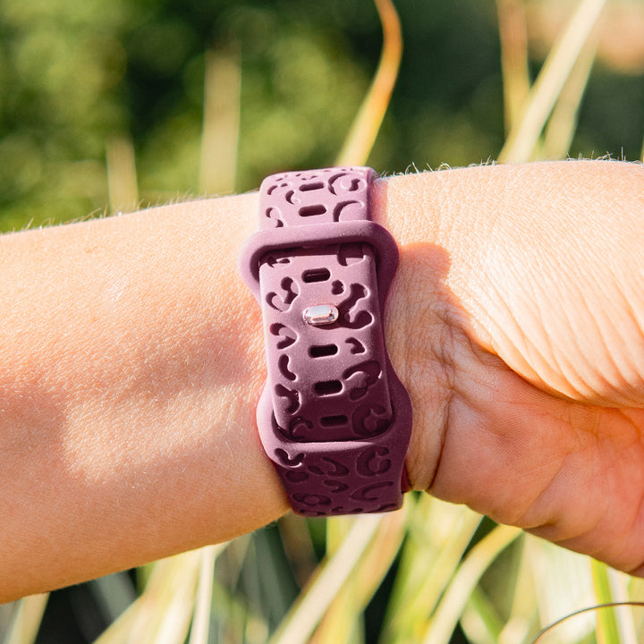 Jungle Pop - Bracelet Apple Watch gravé - Prune 42 mm