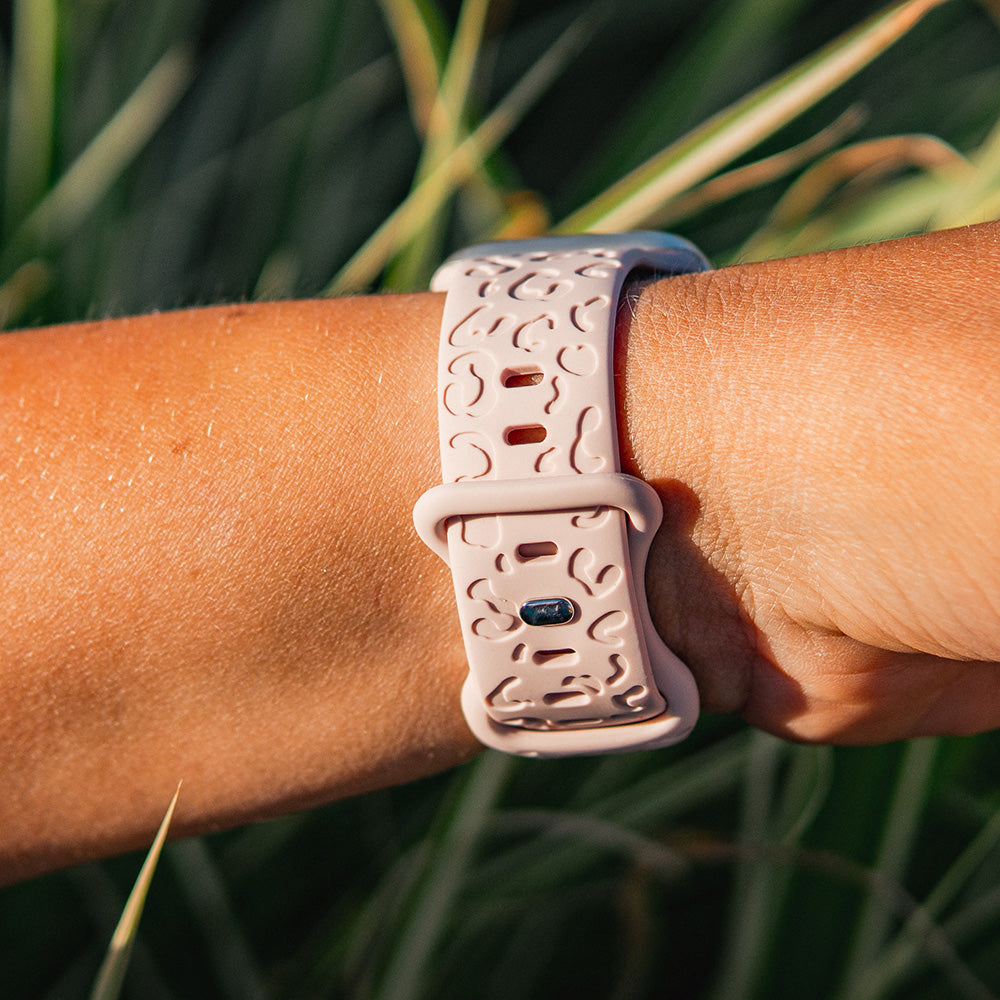 Jungle Pop - Bracelet Apple Watch gravé - Rose des sables 42 mm