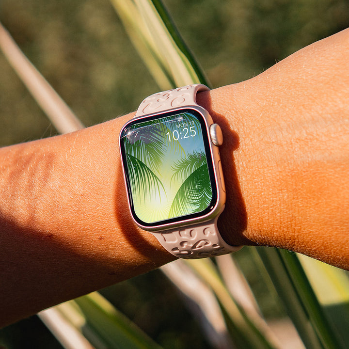 Jungle Pop - Bracelet Apple Watch gravé - Rose des sables 42 mm