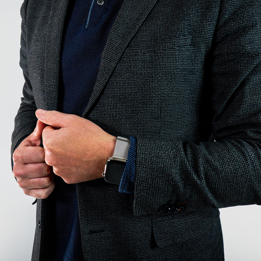 Bracelet Apple Watch à maille milanaise - Argenté 42 mm