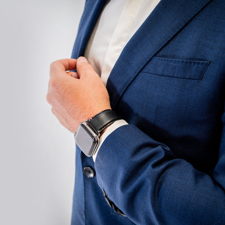 Richelieu - Bracelet Apple Watch noir 46 / 49 mm