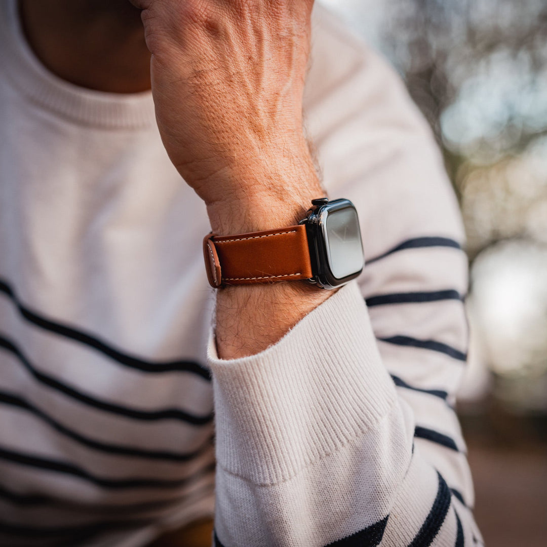 Simple Tour Édition Héritage - Cuir de veau Baranil Gold 42 mm