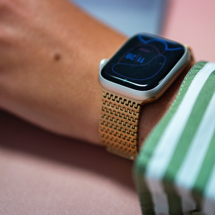 Bracelet à chainons magnétiques pour Apple Watch - Or 42 mm