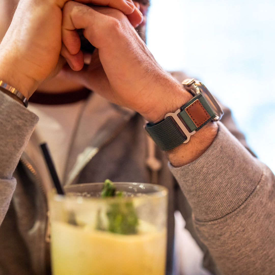 Bracelet Trekk Vert / Marron 46 / 49 mm