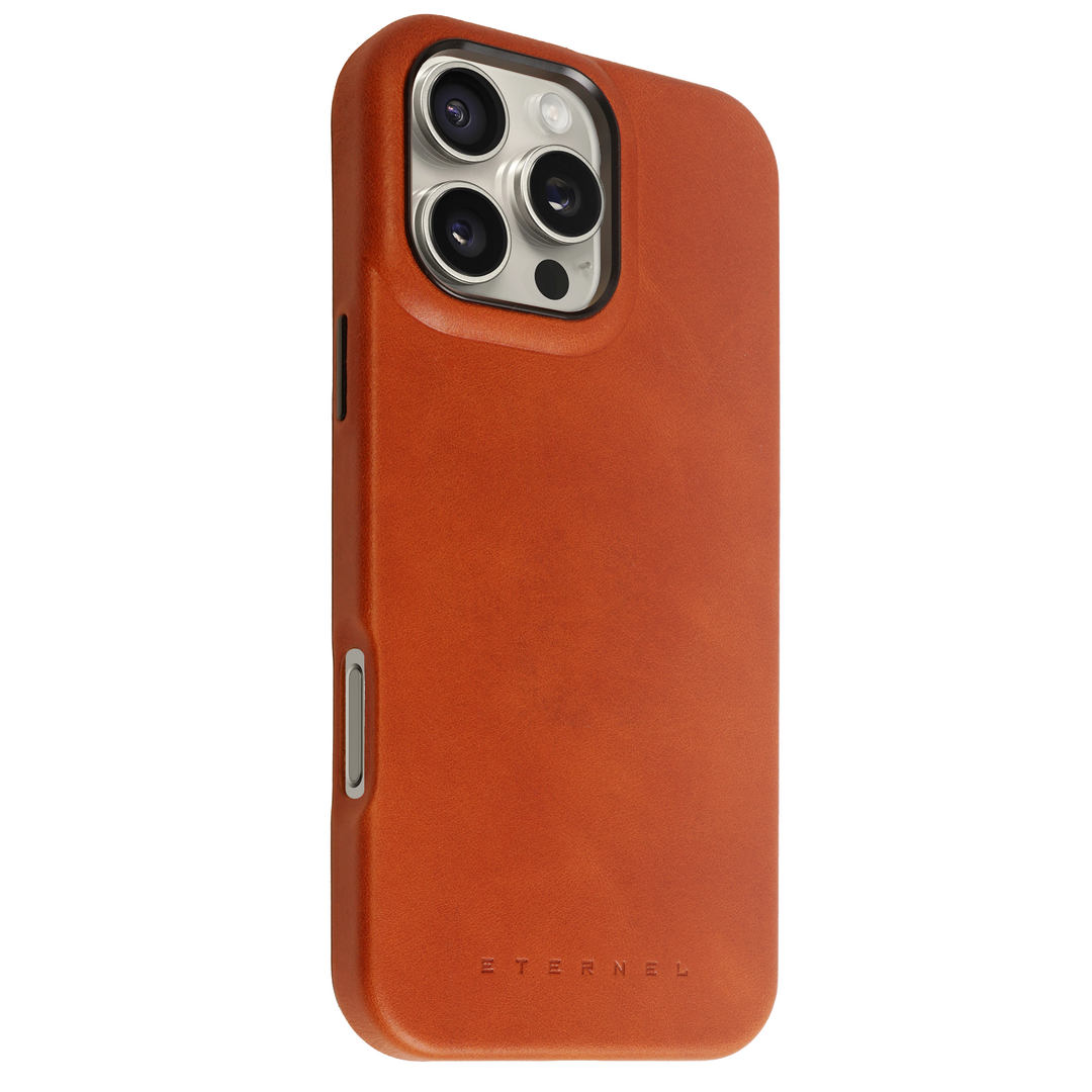 Coque Arsene cuir pleine fleur - iPhone 16 Pro Max - Miel