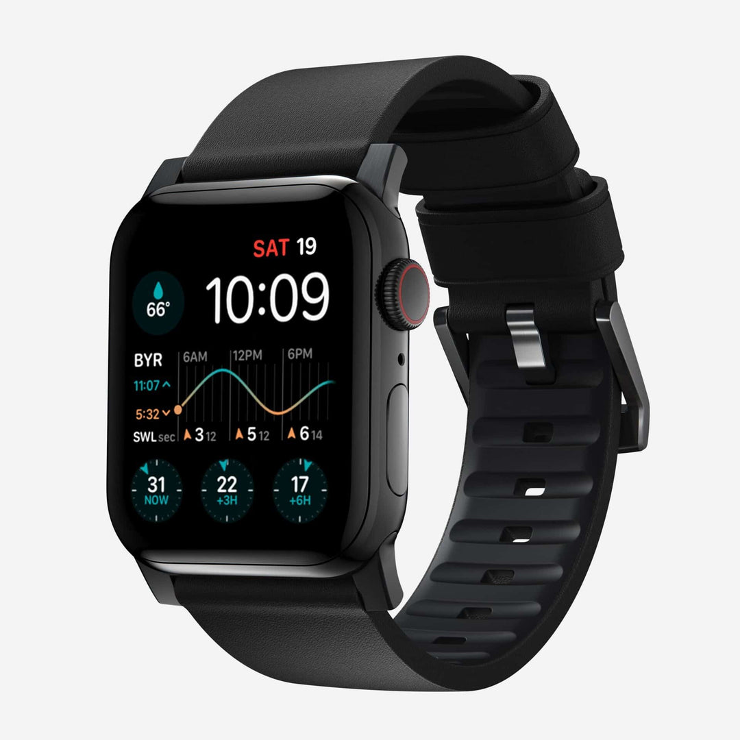 NOMAD - Active Band Pro - Bracelet cuir waterproof Apple Watch - Noir 46 / 49 mm