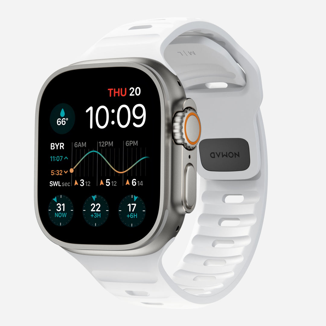 Nomad - Sport Band Waterproof - Bracelet silicone Apple Watch - Blanc 46 / 49 mm
