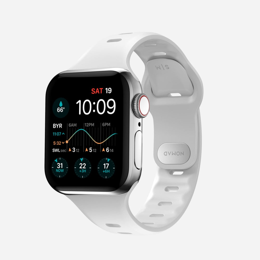 Nomad - Sport Slim Band Waterproof - Bracelet Sport Apple Watch - Blanc 42 mm