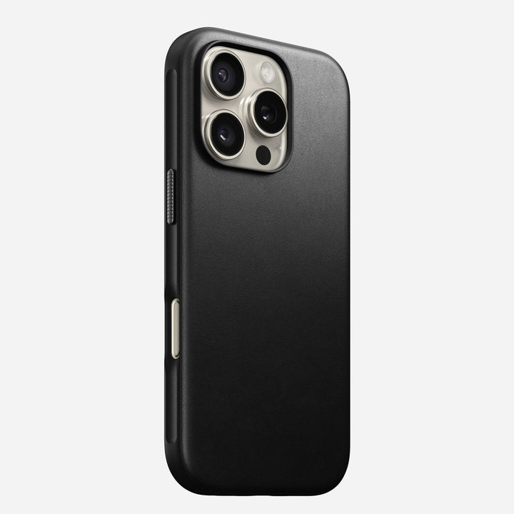 Nomad - Coque Modern Cuir - iPhone 16 Pro - Black