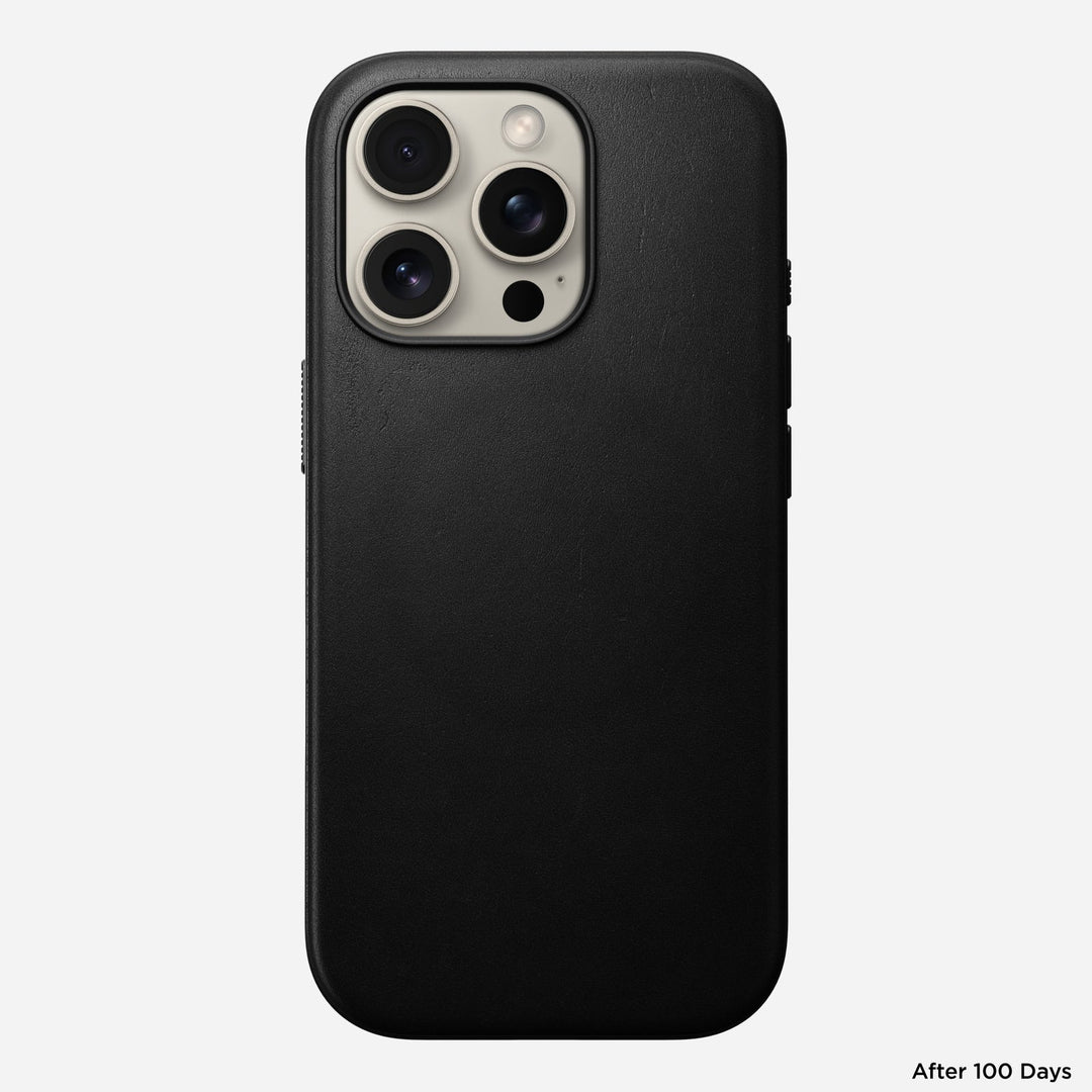 Nomad - Coque Modern Cuir - iPhone 16 Pro - Black