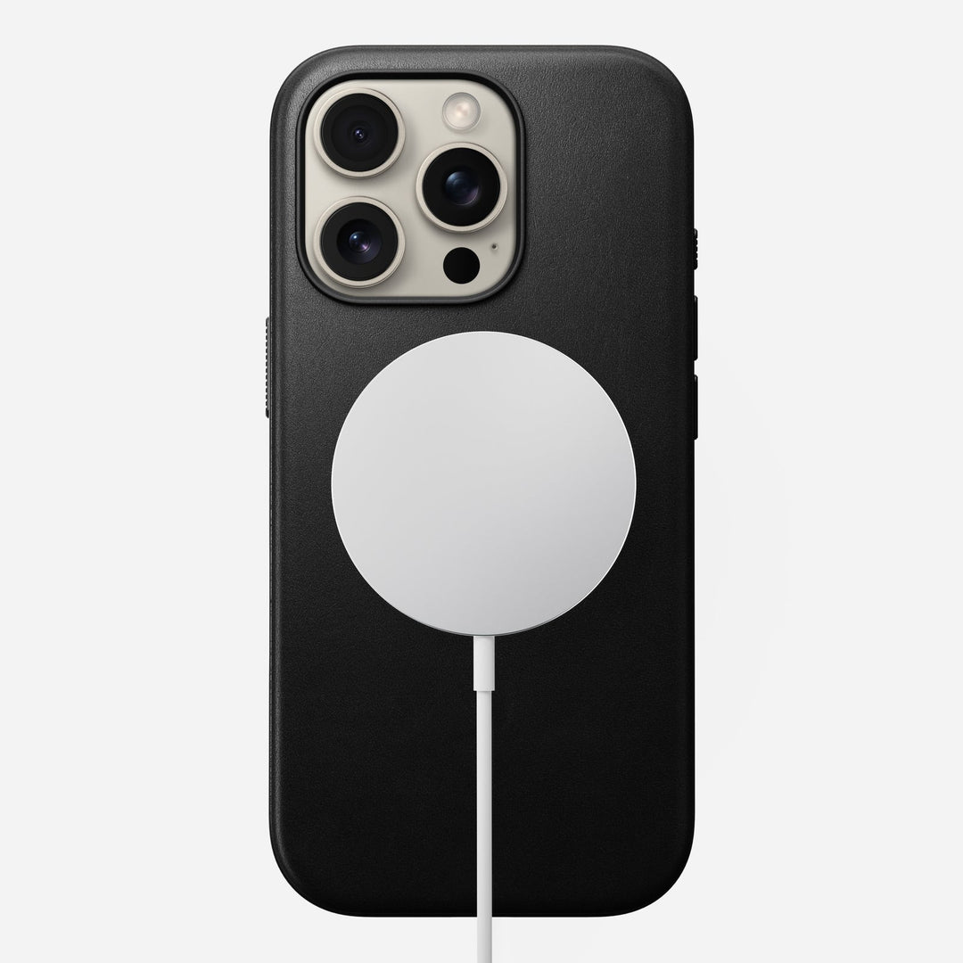 Nomad - Coque Modern Cuir - iPhone 16 Pro - Black