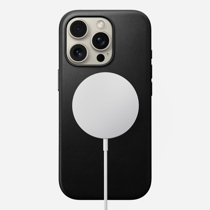 Nomad - Coque Modern Cuir - iPhone 16 Pro - Black