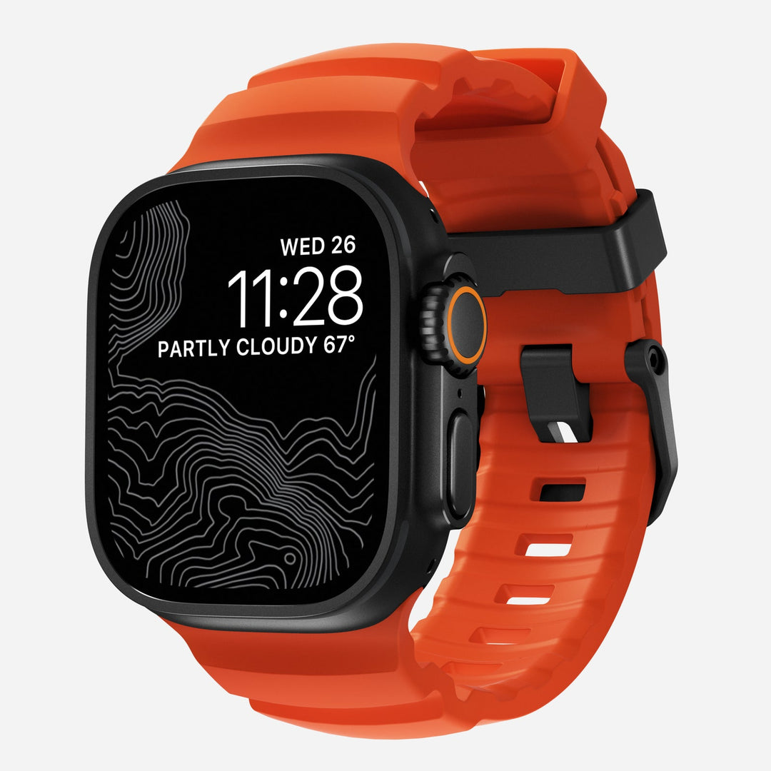Nomad - Rocky Point Band - Magma 46 / 49 mm Adaptateurs Apple Watch Black