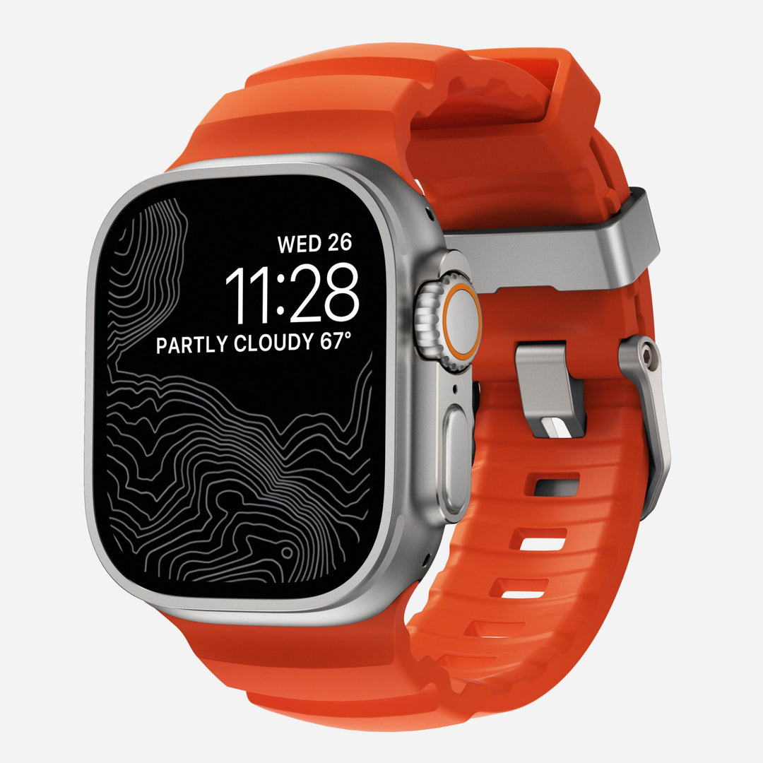 Nomad - Rocky Point Band - Magma 46 / 49 mm Adaptateurs Apple Watch Naturel