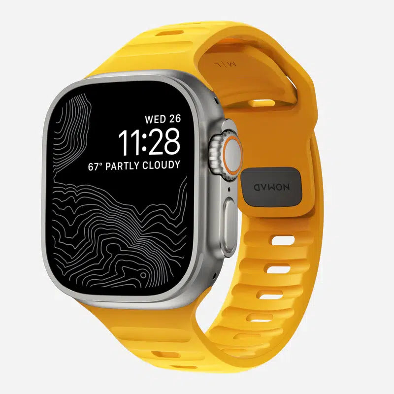 Nomad - Sport Band Waterproof - Bracelet silicone Apple Watch - Racing Yellow 46 / 49 mm