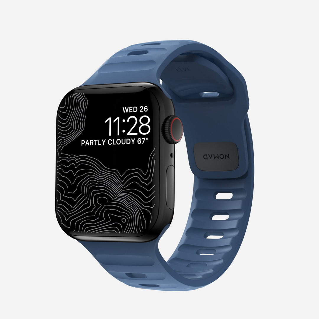 Nomad - Sport Band Waterproof - Bracelet silicone Apple Watch - Naval Blue 42 mm