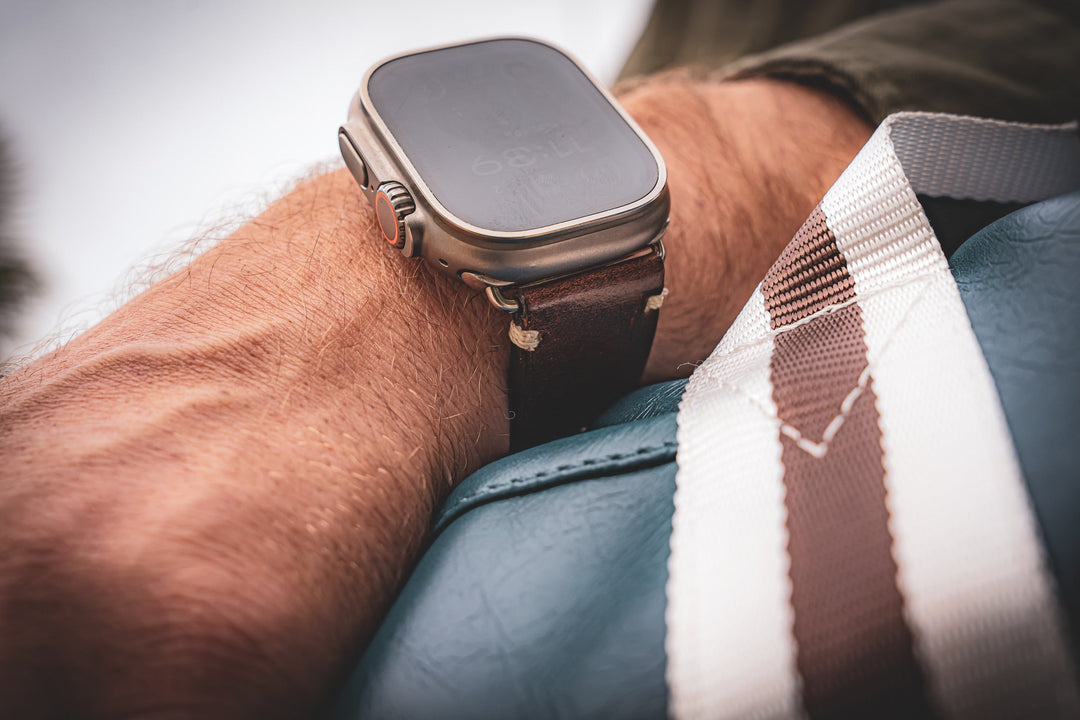 Bracelet Apple Watch cuir Ultra 3
