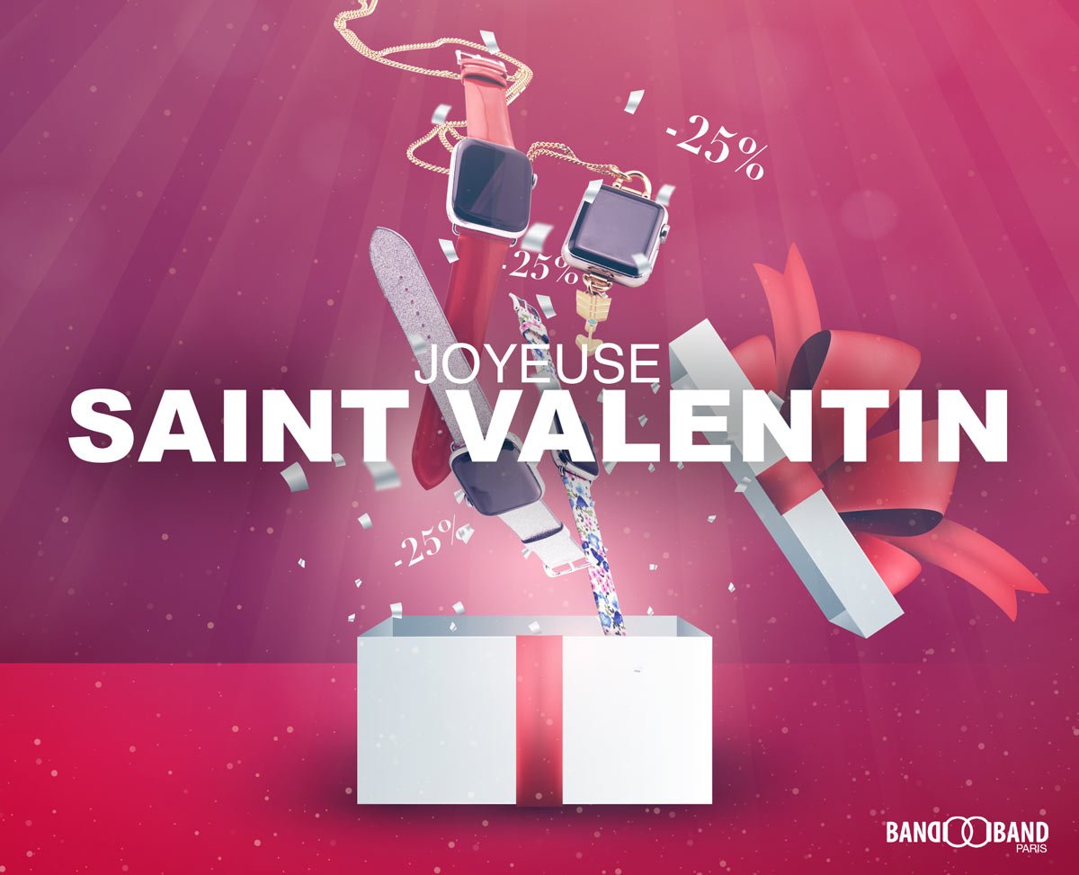 Joyeuse Saint Valentin 2019 : Profitez de -25% sur les bracelets Apple Watch