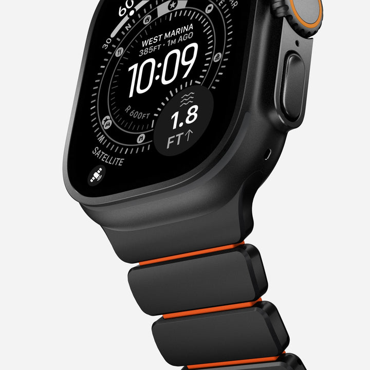 Nomad - Stratos Band - Black Titanium - Ultra Orange FKM 45 / 46 / 49 mm