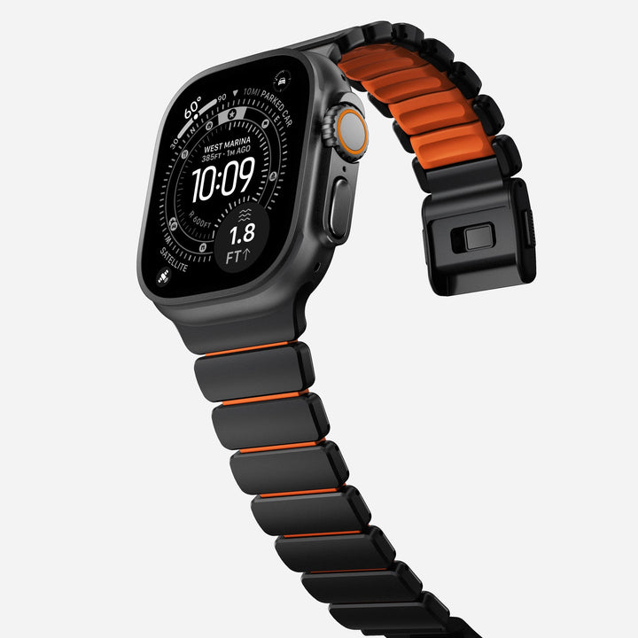 Nomad - Stratos Band - Black Titanium - Ultra Orange FKM 45 / 46 / 49 mm