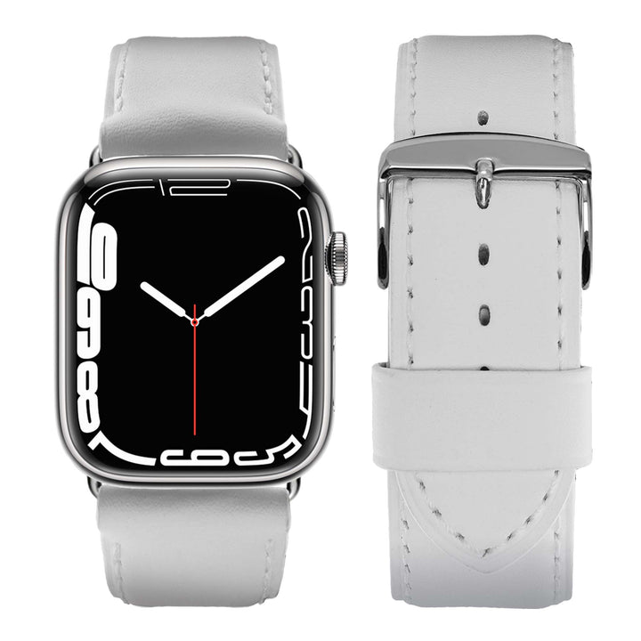 Holi Apple Watch - Bracelet cuir de vachette Blanc 42 mm