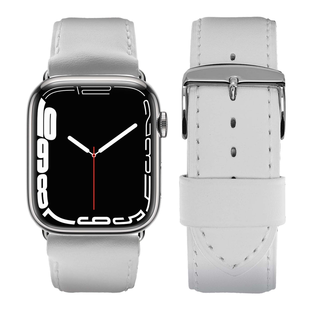 Holi Apple Watch - Bracelet cuir de vachette Blanc 46 / 49 mm