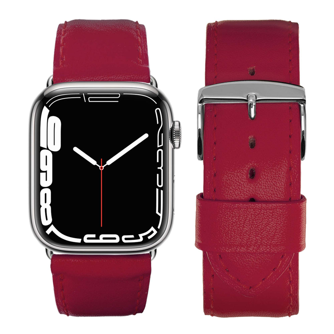 Holi Apple Watch - Bracelet cuir de vachette Fushia 46 / 49 mm