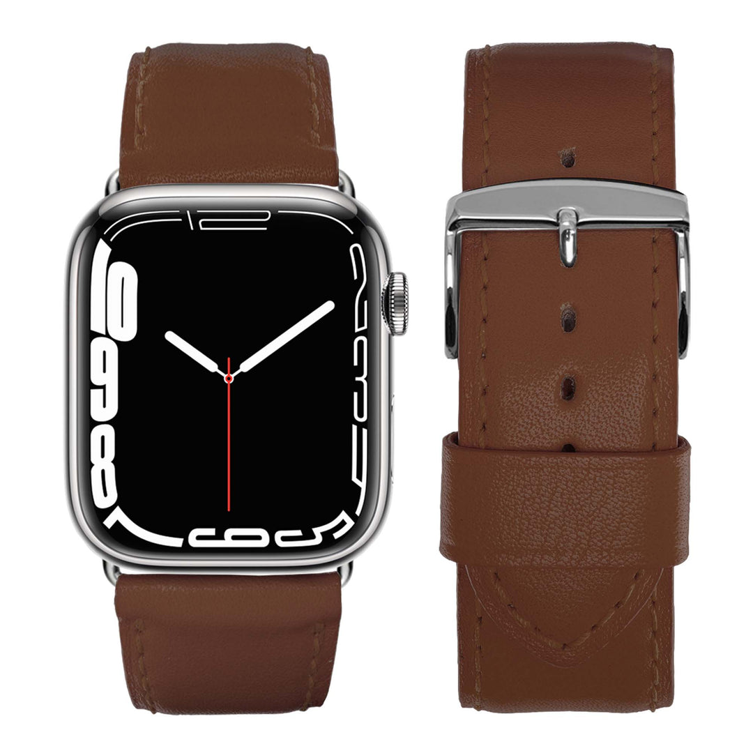 Holi Apple Watch - Bracelet cuir de vachette Gold 42 mm