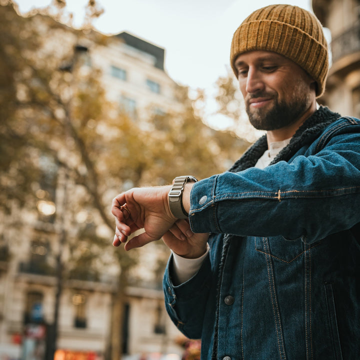 Boucle Alpine - Bracelet Apple Watch aventure - Sahara 44mm 45mm 46mm 49mm Adaptateurs Apple Watch Naturel