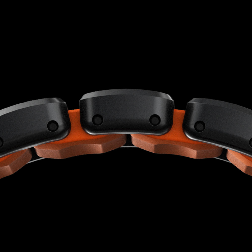 Nomad - Stratos Band - Black Titanium - Ultra Orange FKM 45 / 46 / 49 mm