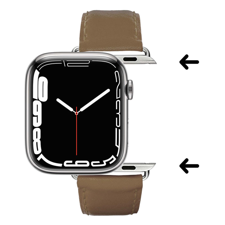 Holi Apple Watch - Bracelet cuir de vachette Taupe 46 / 49 mm