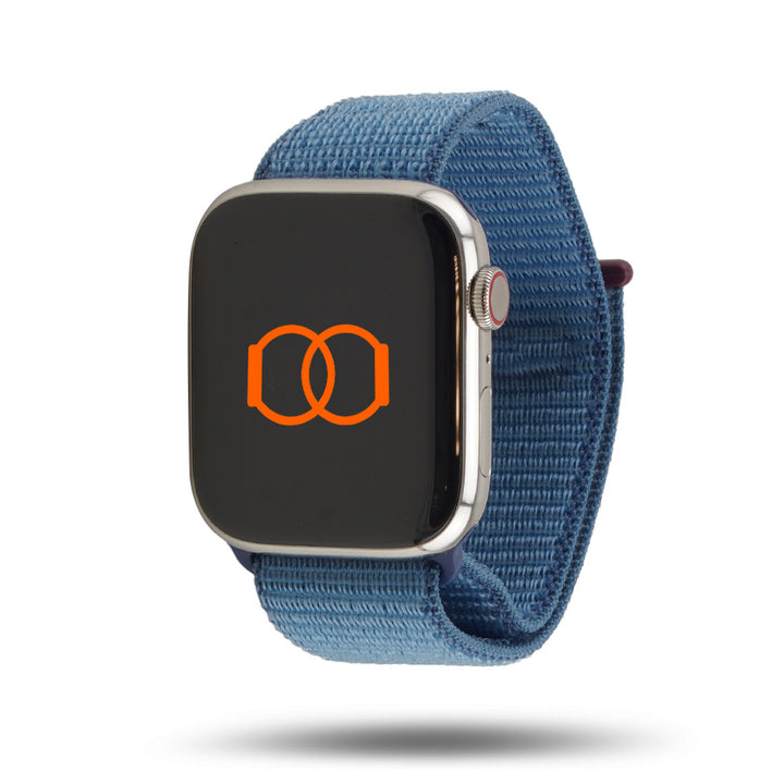 Boucle sport nylon tissé - Automne 2023 - Apple Watch - Bleu d’hiver 46 / 49 mm